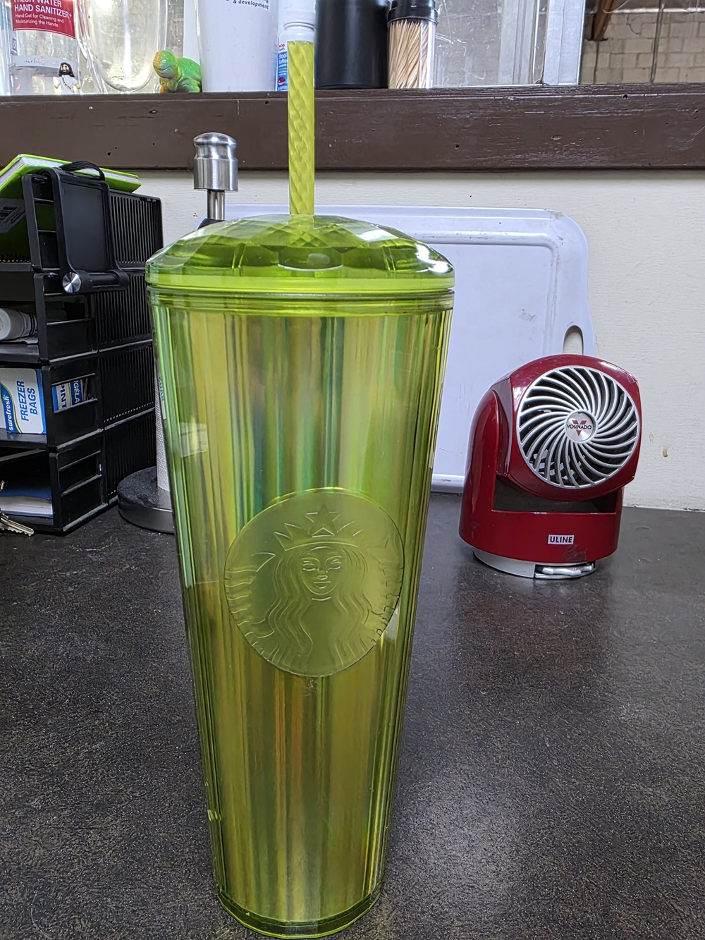 Starbucks Lime Iridescent Tall Reusable Tumbler with Straw